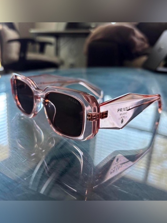 Prada Accessories - Prada Pink Transparent Sunglasses